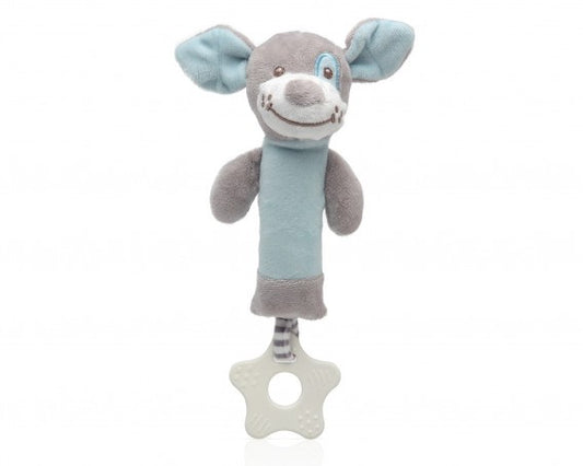 Chocalho mordedor de pelúcia Kiokids Puppy