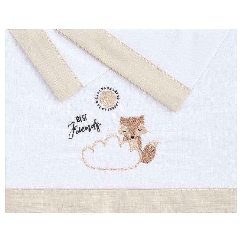 Conjunto de lençóis de mini berço de algodão Best Friends