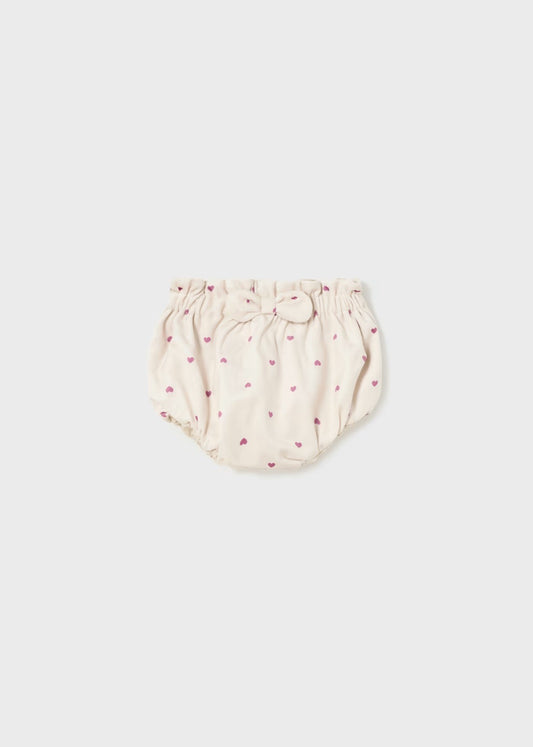 Shorts veludo estampado corações 2236 Mayoral 