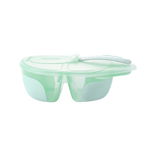 Kikkaboo Tasty tigela de dois compartimentos com colher