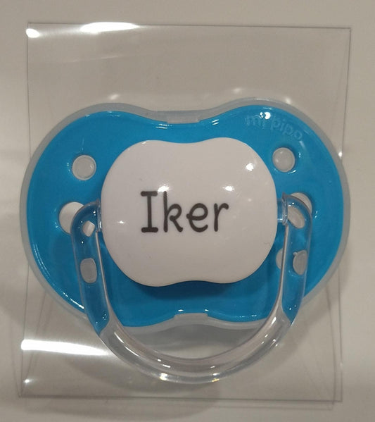 Nova Chupeta Clássica Personalizada Smurf Iker por Mi Pipo