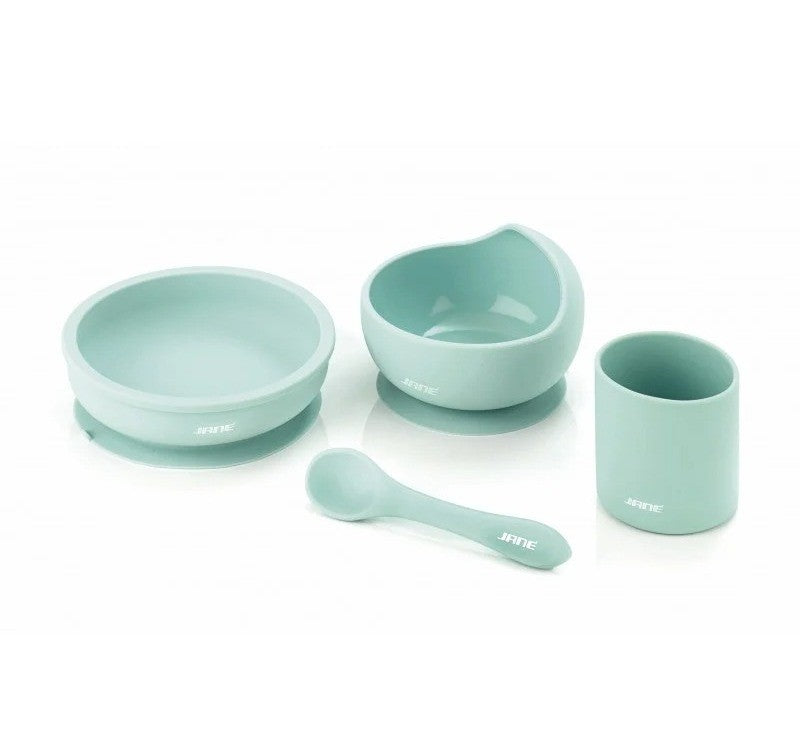 Conjunto de jantar de silicone Jané de 4 peças com ventosa