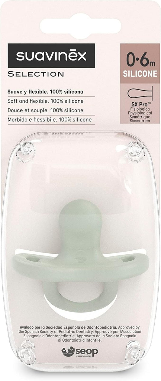 Chupeta totalmente em silicone Tetina Fisiológica SX PRO 0-6M da Suavinex